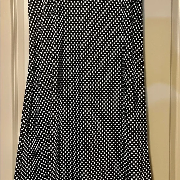 J. Crew Black and White Polka Dot Midi Skirt - Picture 1 of 2